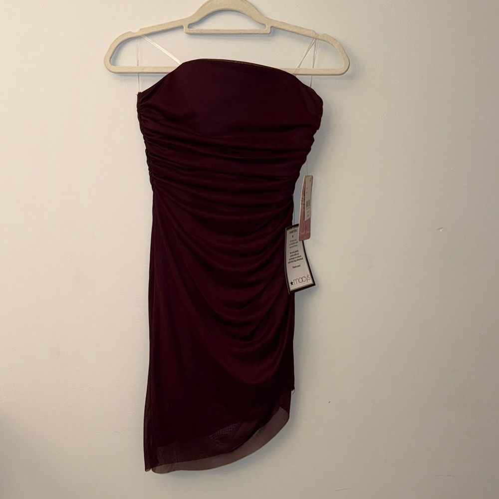 Deep Wine Cocktail Dress
